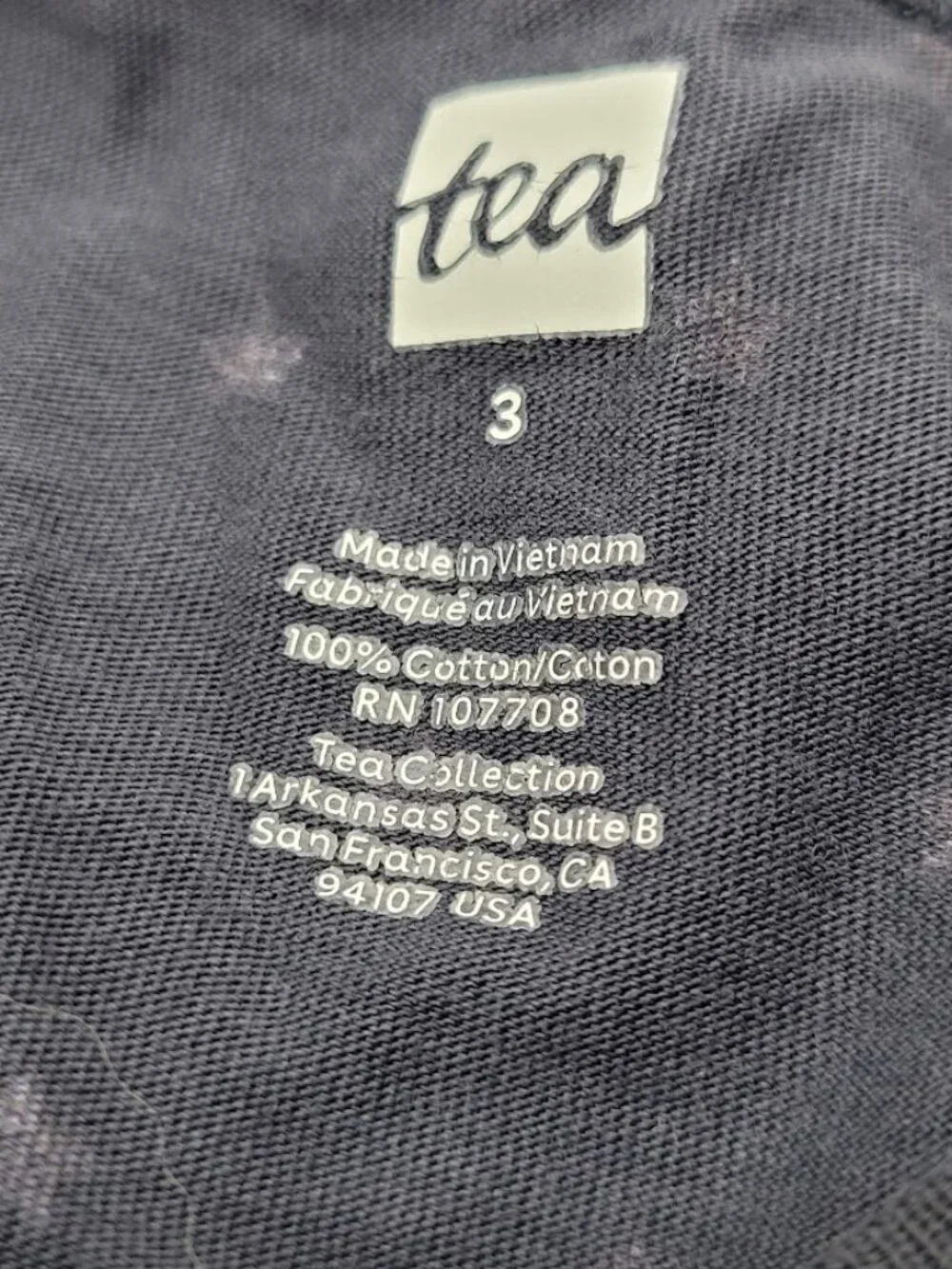 Tea Collection Blue Star Cotton Dress Navy Kids Girls Toddler 3T Colorful Kawaii